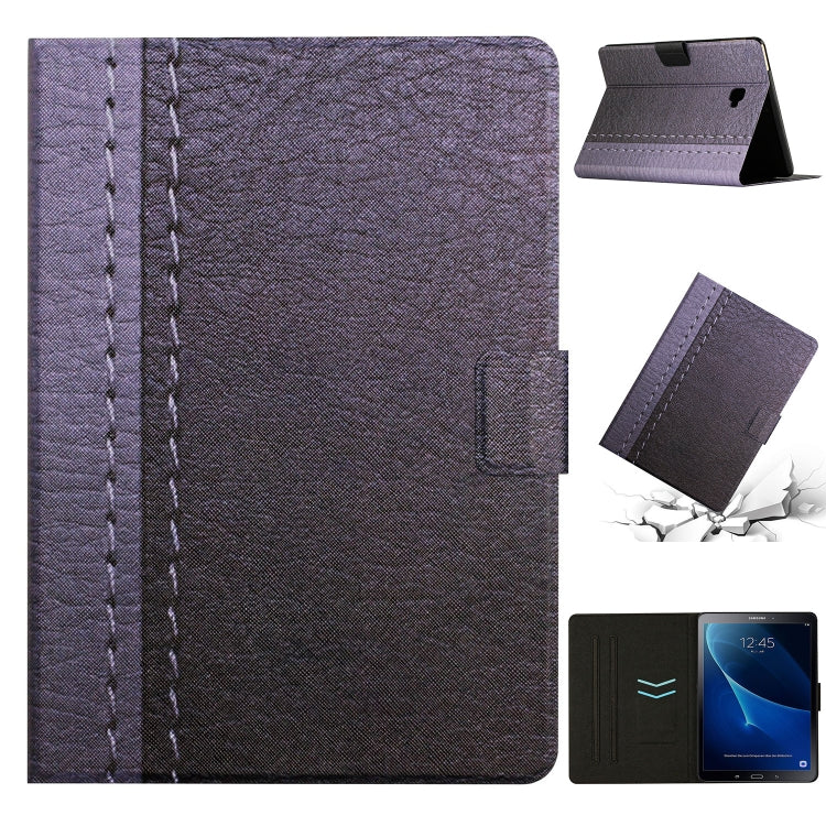 For Samsung Galaxy Tab A 10.1 T580 Stitching Solid Color Smart Leather Tablet Case(Grey) by bashfashion