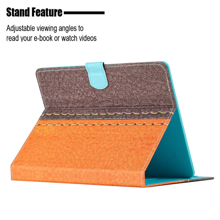 For 7 inch Tablet Stitching Solid Color Leather Tablet Case(Orange) by bashfashion