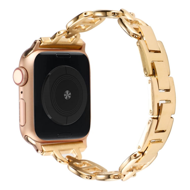 Steel Watch Band For Apple Watch Ultra 49mm&Watch Ultra 2 49mm / Series 9&8&7 45mm / SE 3&SE 2&6&SE&5&4 44mm / 3&2&1 42mm(Gold) by bashfashion