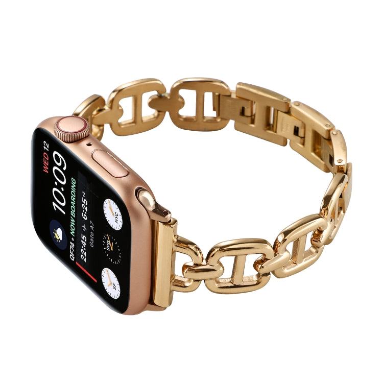Steel Watch Band For Apple Watch Ultra 49mm&Watch Ultra 2 49mm / Series 9&8&7 45mm / SE 3&SE 2&6&SE&5&4 44mm / 3&2&1 42mm(Gold) by bashfashion