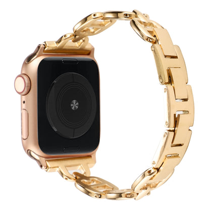 Steel Watch Band For Apple Watch Series 9&8&7 41mm / SE 3&SE 2&6&SE&5&4 40mm / 3&2&1 38mm(Gold) by bashfashion