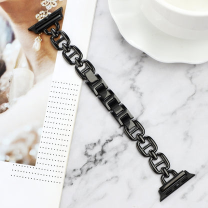 Steel Watch Band For Apple Watch Series 9&8&7 41mm / SE 3&SE 2&6&SE&5&4 40mm / 3&2&1 38mm(Black) by bashfashion