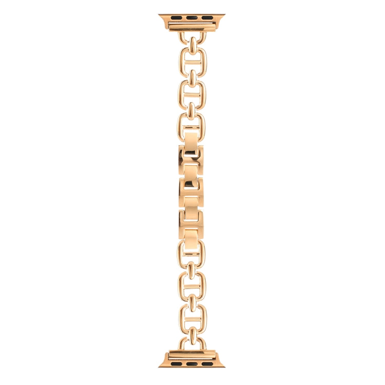Steel Watch Band For Apple Watch Series 9&8&7 41mm / SE 3&SE 2&6&SE&5&4 40mm / 3&2&1 38mm(Rose Gold) by bashfashion