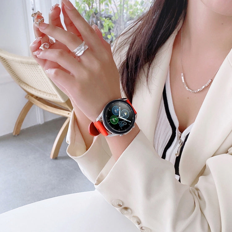 22mm Universal Twist Stitched Genuine Leather Watch Band(Light Brown) by bashfashion