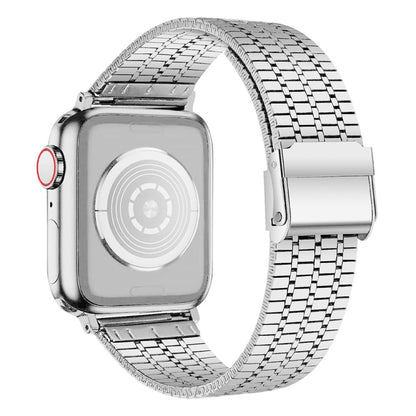 Steel Watch Band For Apple Watch Ultra 49mm&Watch Ultra 2 49mm / Series 9&8&7 45mm / SE 3&SE 2&6&SE&5&4 44mm / 3&2&1 42mm(Silver and Rose Gold) by bashfashion