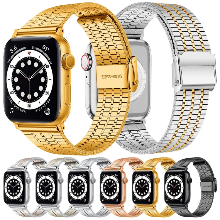 Steel Watch Band For Apple Watch Series 9&8&7 41mm / SE 3&SE 2&6&SE&5&4 40mm / 3&2&1 38mm(Silver) by bashfashion