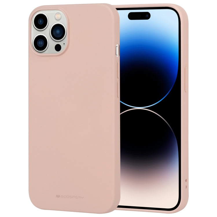 For iPhone 14 Pro GOOSPERY SOFT FEELING Liquid TPU Phone Case(Light Pink) by GOOSPERY