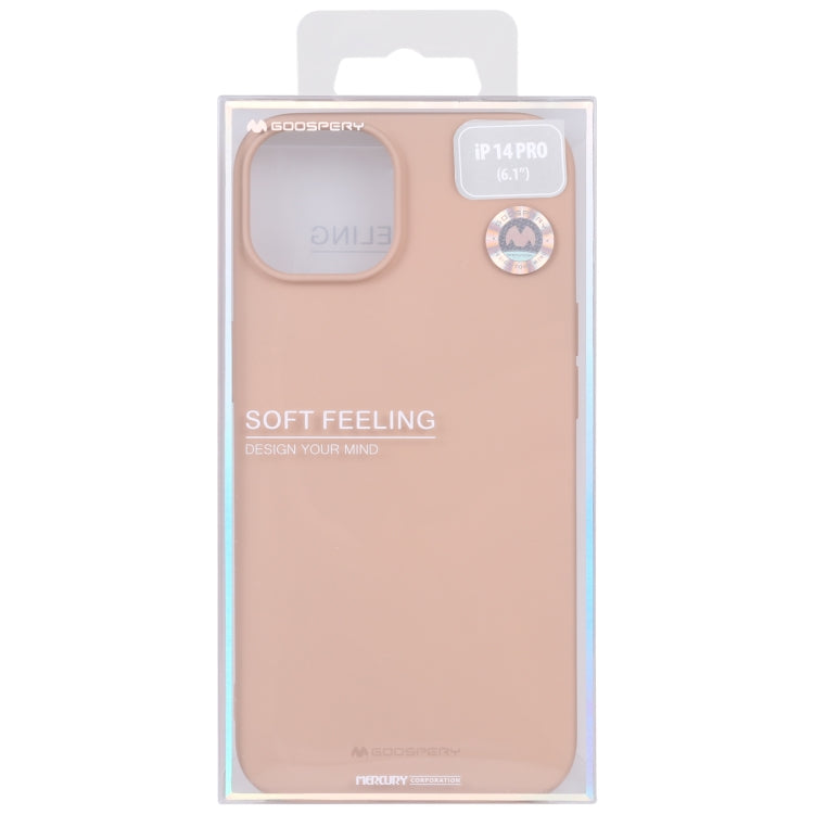 For iPhone 14 Pro GOOSPERY SOFT FEELING Liquid TPU Phone Case(Light Pink) by GOOSPERY