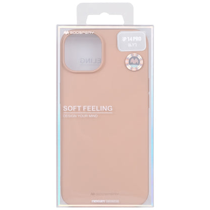 For iPhone 14 Pro GOOSPERY SOFT FEELING Liquid TPU Phone Case(Light Pink) by GOOSPERY
