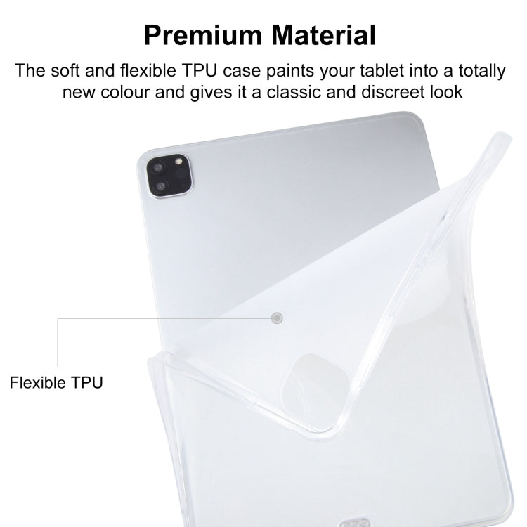 TPU Tablet Case For iPad Pro 12.9 2022 / 2020 / 2021 / 2018 (Frosted Clear) by bashfashion