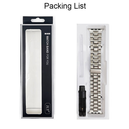 5-bead Stainless Steel Watch Band For Apple Watch Series 9&8&7 41mm / SE 3&SE 2&6&SE&5&4 40mm / 3&2&1 38mm(Silver) by bashfashion