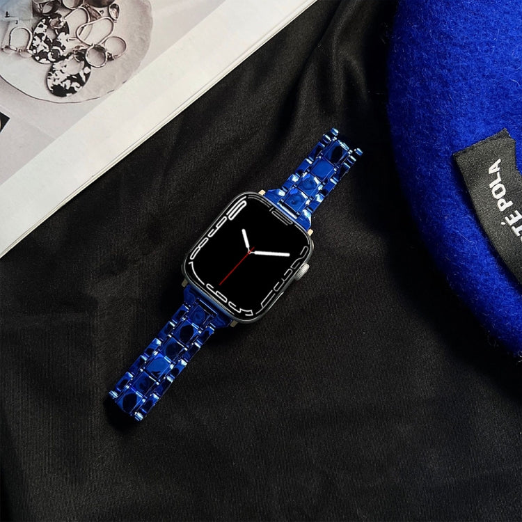 Electroplated Acrylic Watch Band For Apple Watch Ultra 49mm&Watch Ultra 2 49mm / Series 9&8&7 45mm / SE 3&SE 2&6&SE&5&4 44mm / 3&2&1 42mm(Blue) by bashfashion