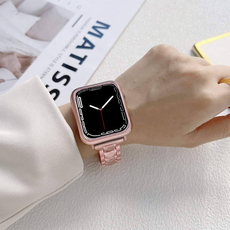 Electroplated Acrylic Watch Band For Apple Watch Ultra 49mm&Watch Ultra 2 49mm / Series 9&8&7 45mm / SE 3&SE 2&6&SE&5&4 44mm / 3&2&1 42mm(Pink) by bashfashion