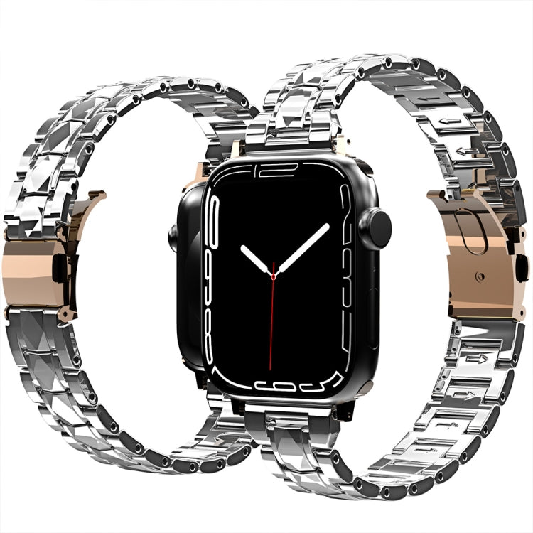 Electroplated Acrylic Watch Band For Apple Watch Ultra 49mm&Watch Ultra 2 49mm / Series 9&8&7 45mm / SE 3&SE 2&6&SE&5&4 44mm / 3&2&1 42mm(Silver) by bashfashion