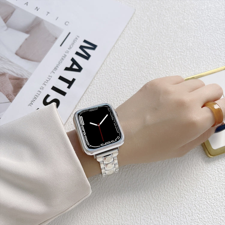 Electroplated Acrylic Watch Band For Apple Watch Ultra 49mm&Watch Ultra 2 49mm / Series 9&8&7 45mm / SE 3&SE 2&6&SE&5&4 44mm / 3&2&1 42mm(Silver) by bashfashion