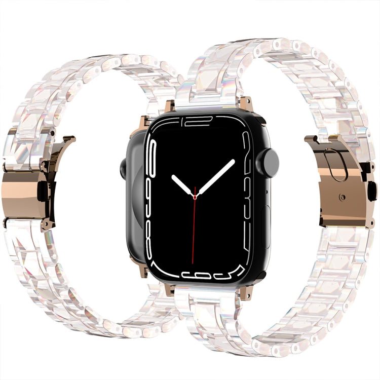 Electroplated Acrylic Watch Band For Apple Watch Series 9&8&7 41mm / SE 3&SE 2&6&SE&5&4 40mm / 3&2&1 38mm(Symphony) by bashfashion