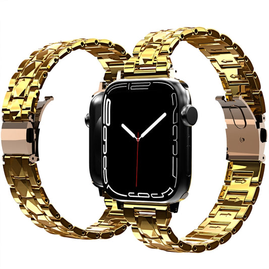 Electroplated Acrylic Watch Band For Apple Watch Series 9&8&7 41mm / SE 3&SE 2&6&SE&5&4 40mm / 3&2&1 38mm(Gold) by bashfashion