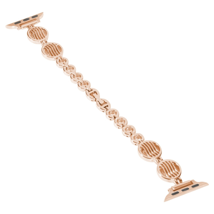 Crystal Texture Metal Watch Band For Apple Watch Ultra 49mm&Watch Ultra 2 49mm / Series 9&8&7 45mm / SE 3&SE 2&6&SE&5&4 44mm / 3&2&1 42mm(Gold) by bashfashion
