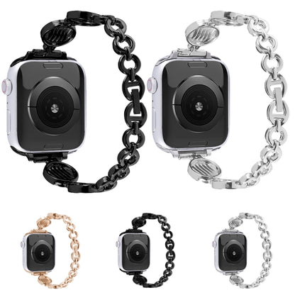 Crystal Texture Metal Watch Band For Apple Watch Series 9&8&7 41mm / SE 3&SE 2&6&SE&5&4 40mm / 3&2&1 38mm(Silver) by bashfashion