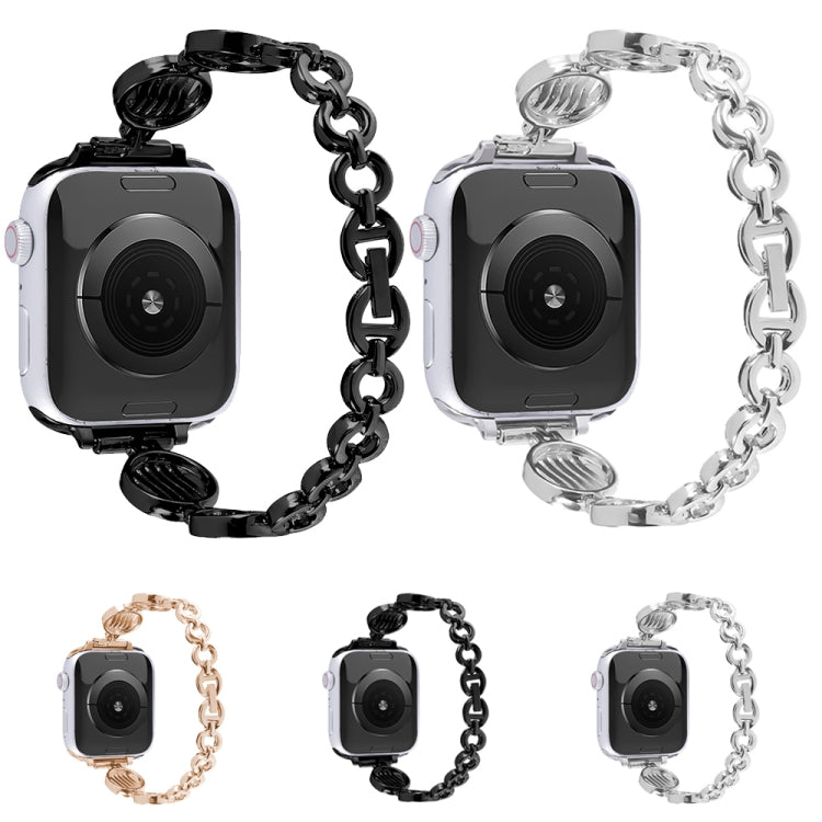 Crystal Texture Metal Watch Band For Apple Watch Series 9&8&7 41mm / SE 3&SE 2&6&SE&5&4 40mm / 3&2&1 38mm(Gold) by bashfashion