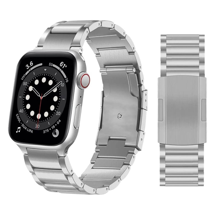 Titanium Alloy Watch Band For Apple Watch Series 9&8&7 41mm / SE 3&SE 2&6&SE&5&4 40mm / 3&2&1 38mm(Silver) by bashfashion