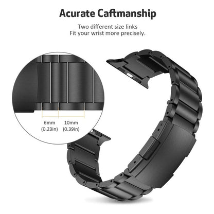 Titanium Alloy Watch Band For Apple Watch Series 9&8&7 41mm / SE 3&SE 2&6&SE&5&4 40mm / 3&2&1 38mm(Silver) by bashfashion