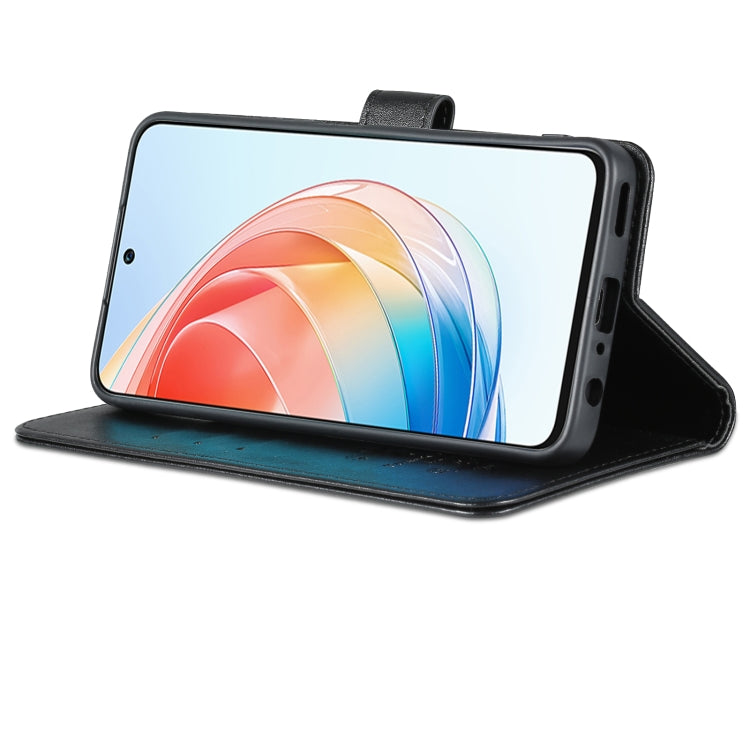 For Honor X40i AZNS Sheepskin Texture Flip Leather Phone Case(Black) by AZNS