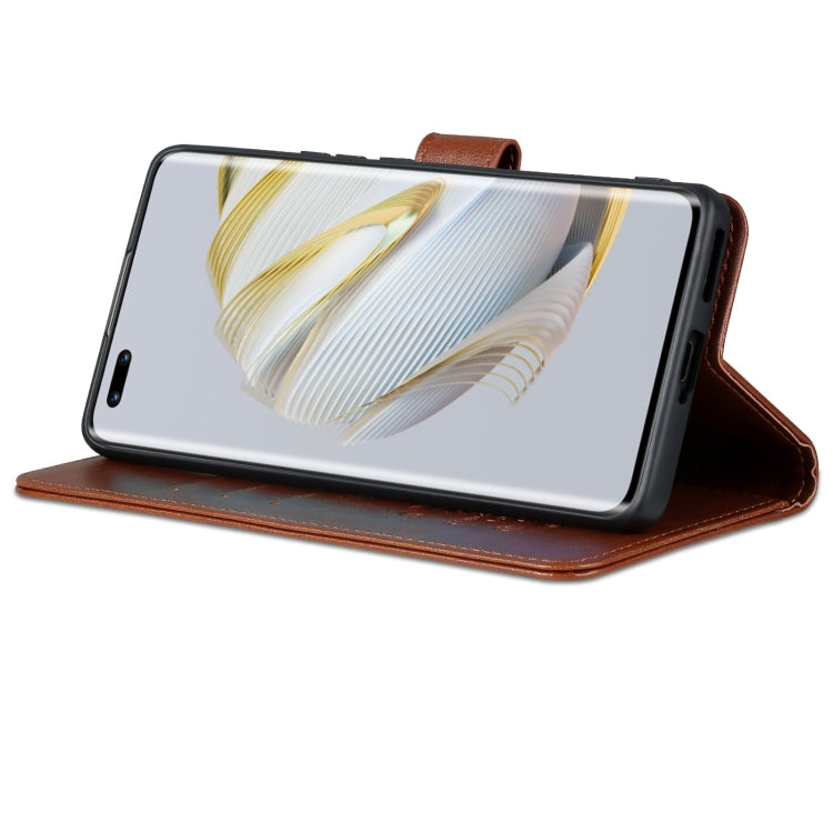 For Huawei nova 10 Pro AZNS Sheepskin Texture Flip Leather Phone Case(Brown) by AZNS