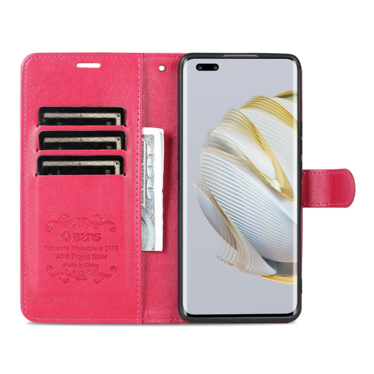 For Huawei nova 10 Pro AZNS Sheepskin Texture Flip Leather Phone Case(Red) by AZNS