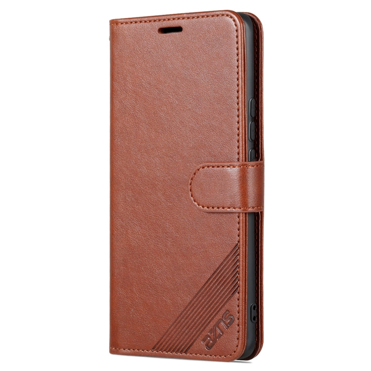 For Huawei nova 10 AZNS Sheepskin Texture Flip Leather Phone Case(Brown) by AZNS