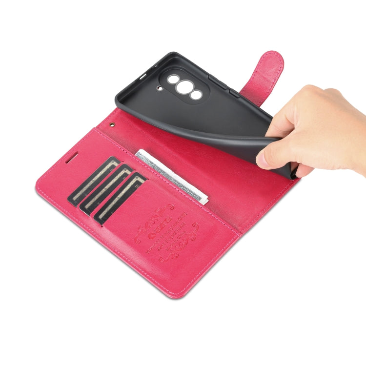 For Huawei nova 10 AZNS Sheepskin Texture Flip Leather Phone Case(Red) by AZNS