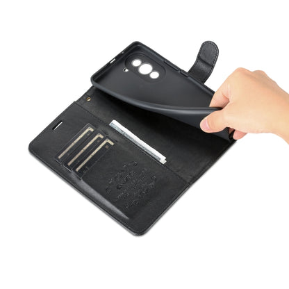 For Huawei nova 10 AZNS Sheepskin Texture Flip Leather Phone Case(Black) by AZNS