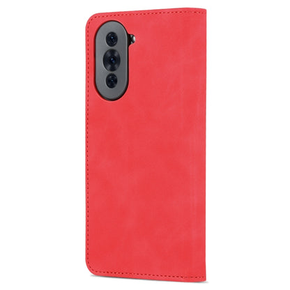 For Huawei nova 10 AZNS Skin Feel Calf Texture Flip Leather Phone Case(Red) by AZNS