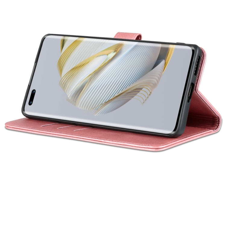 For Huawei nova 10 AZNS Skin Feel Calf Texture Flip Leather Phone Case(Rose Gold) by AZNS