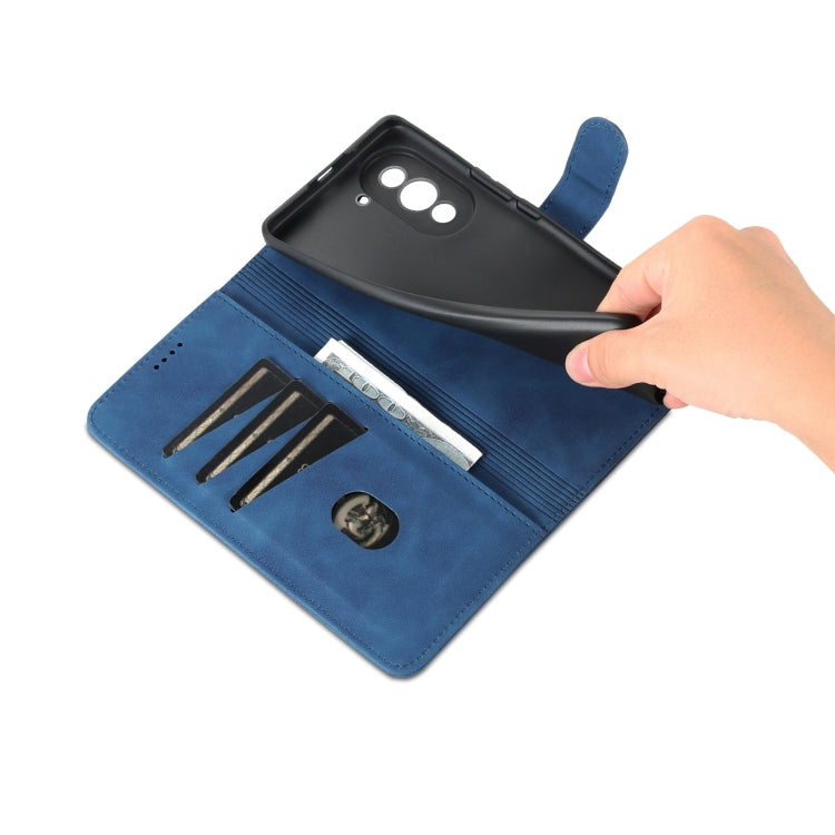 For Huawei nova 10 Pro AZNS Skin Feel Calf Texture Flip Leather Phone Case(Blue) by AZNS