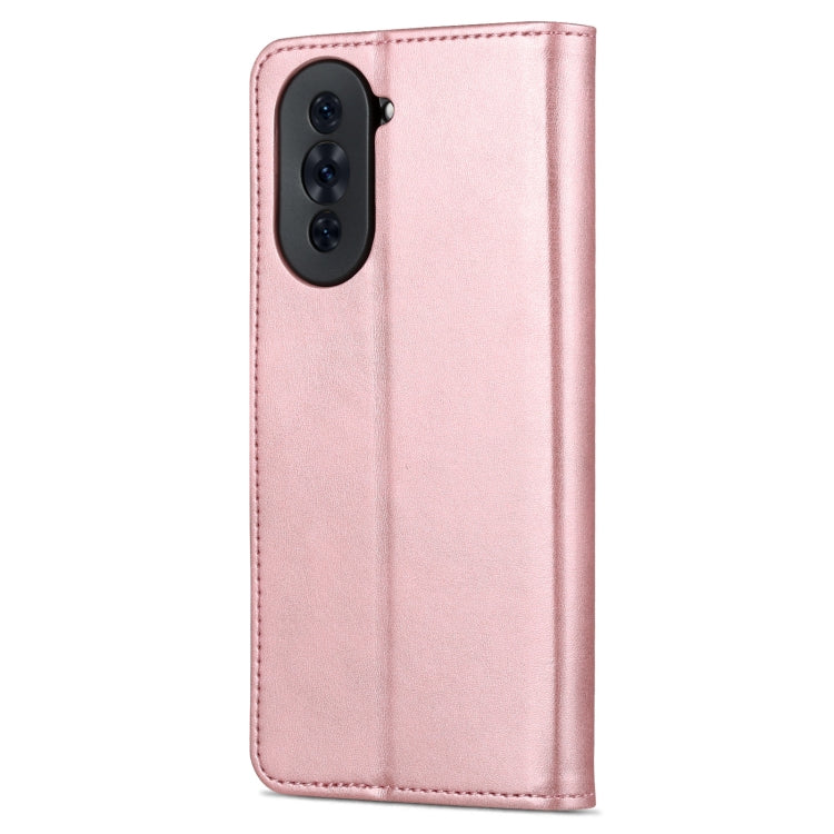 For Huawei nova 10 Pro AZNS Skin Feel Calf Texture Flip Leather Phone Case(Rose Gold) by AZNS