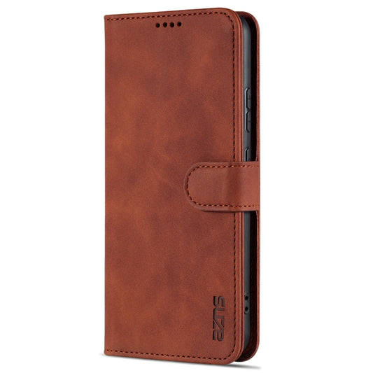 For Huawei nova 10 Pro AZNS Skin Feel Calf Texture Flip Leather Phone Case(Brown) by AZNS