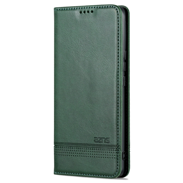 For Huawei nova 10 AZNS Magnetic Calf Texture Flip Leather Phone Case(Dark Green) by AZNS