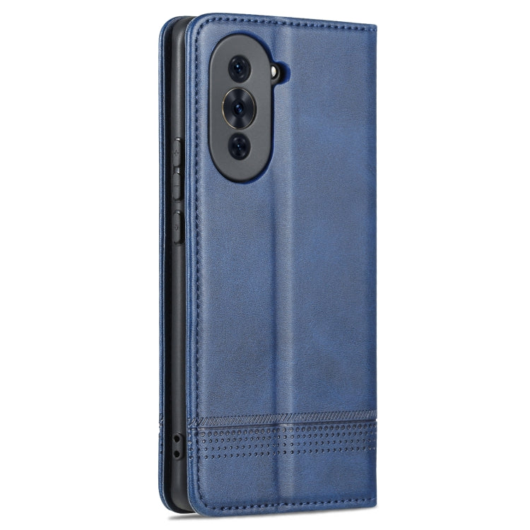 For Huawei nova 10 AZNS Magnetic Calf Texture Flip Leather Phone Case(Dark Blue) by AZNS