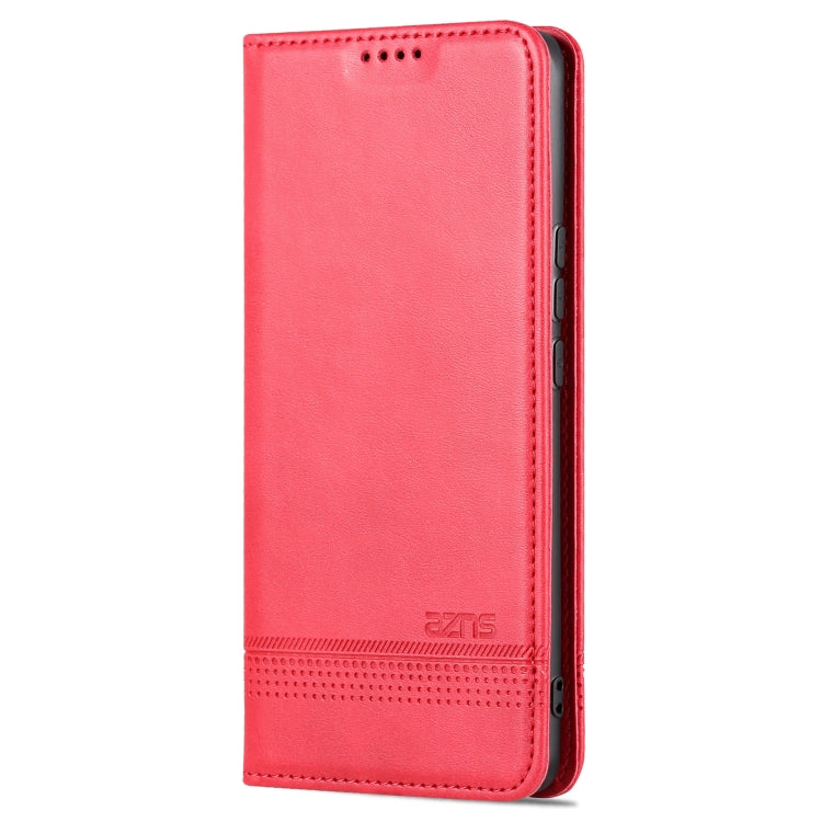 For Huawei nova 10 Pro AZNS Magnetic Calf Texture Flip Leather Phone Case(Red) by AZNS