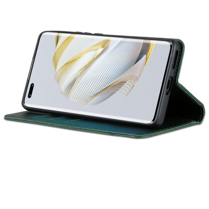 For Huawei nova 10 Pro AZNS Magnetic Calf Texture Flip Leather Phone Case(Dark Green) by AZNS