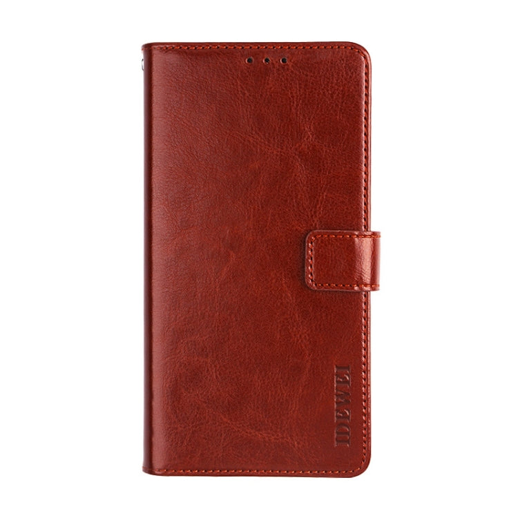 For Huawei P40 Lite E idewei Crazy Horse Texture Horizontal Flip Leather Case with Holder & Card Slots & Wallet(Brown) by idewei