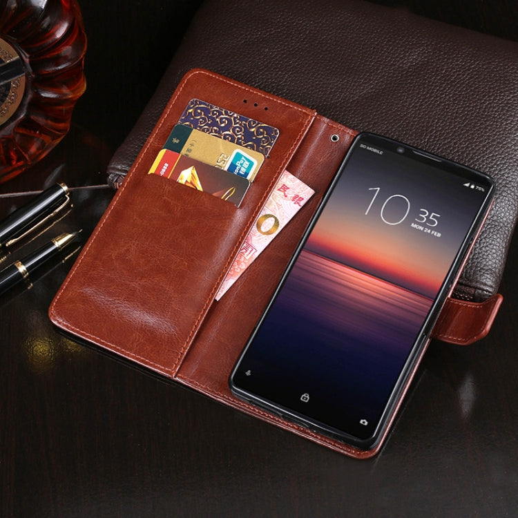 For Sony Xperia 1 II idewei Crazy Horse Texture Horizontal Flip Leather Case with Holder & Card Slots & Wallet(Black) by idewei