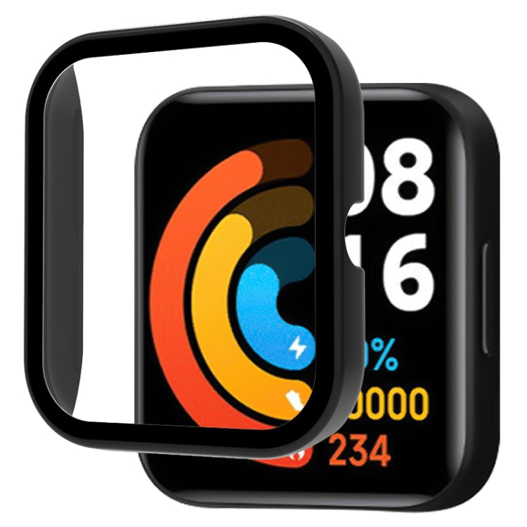 For Xiaomi Haylou Smart Watch 2 LS02 PC+ Toughened Film Fully Enclosed Protective Watch Case(Black) by bashfashion