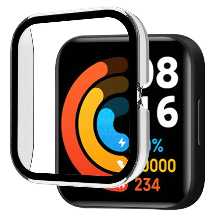 For Xiaomi Haylou Smart Watch 2 LS02 PC+ Toughened Film Fully Enclosed Protective Watch Case(Transparent White) by bashfashion