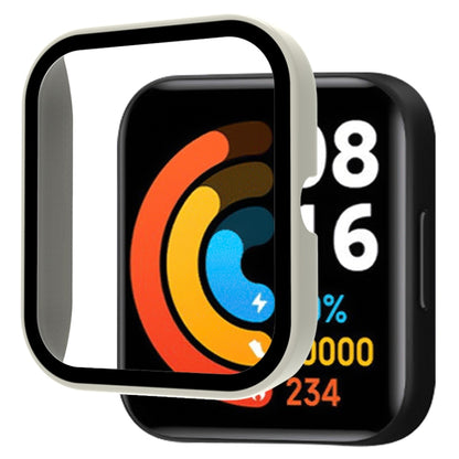 For Xiaomi Haylou Smart Watch 2 LS02 PC+ Toughened Film Fully Enclosed Protective Watch Case(Ivory) by bashfashion