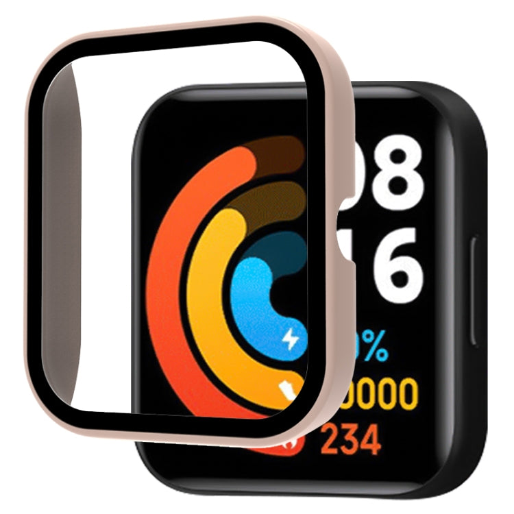 For Xiaomi Haylou Smart Watch 2 LS02 PC+ Toughened Film Fully Enclosed Protective Watch Case(Pink) by bashfashion