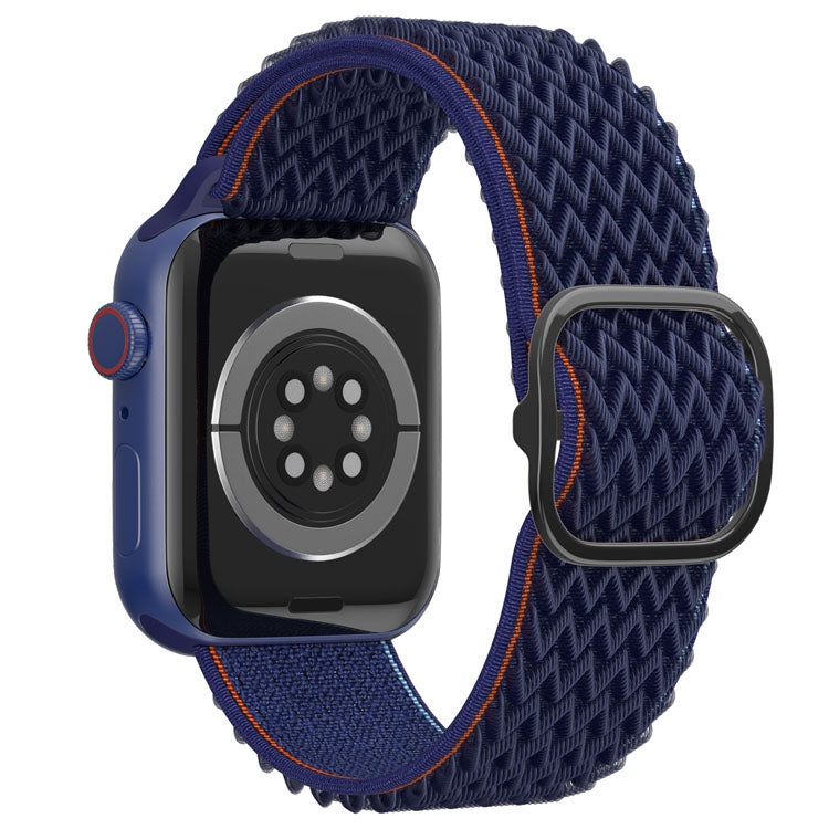 Wave Nylon Watch Band For Apple Watch Ultra 49mm&Watch Ultra 2 49mm / Series 9&8&7 45mm / SE 3&SE 2&6&SE&5&4 44mm / 3&2&1 42mm(Navy Blue) by bashfashion