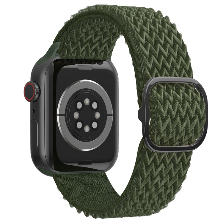 Wave Nylon Watch Band For Apple Watch Ultra 49mm&Watch Ultra 2 49mm / Series 9&8&7 45mm / SE 3&SE 2&6&SE&5&4 44mm / 3&2&1 42mm(Army Green) by bashfashion