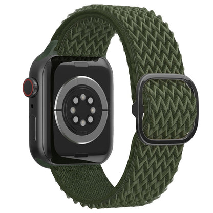 Wave Nylon Watch Band For Apple Watch Ultra 49mm&Watch Ultra 2 49mm / Series 9&8&7 45mm / SE 3&SE 2&6&SE&5&4 44mm / 3&2&1 42mm(Army Green) by bashfashion